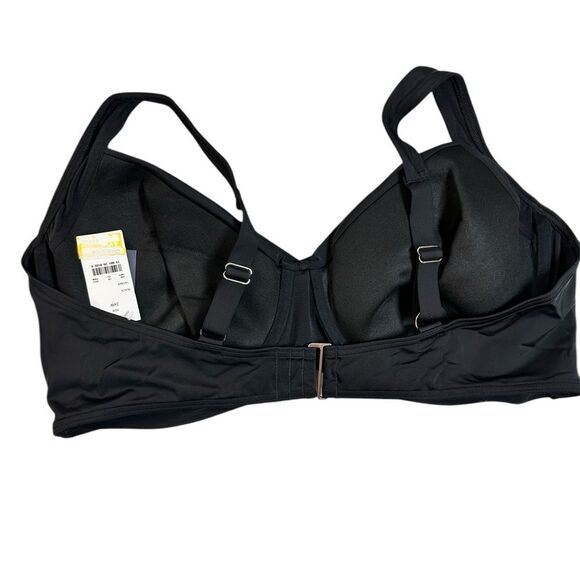 NWT Lands’ End Women Plus Size Black Underwire Twist Front Bikini Swim Top - 24W - Picture 8 of 10